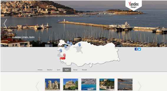 Türkiye’nin güzellikleri Yandex Gezgin’de