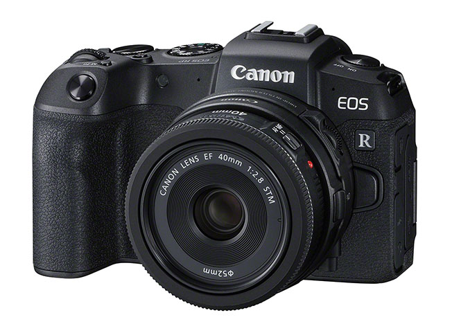 37 EOS RP FrontSlantLeft Drop In Filter Mount Adapter EF EOS R EF40mm F2.8 STM - Canon EOS RP