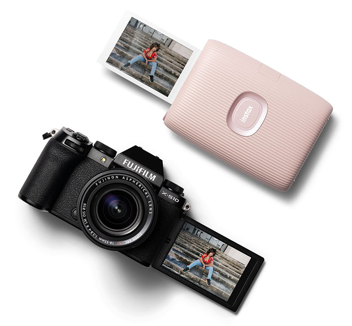 Instax Mini 2 Features 14 Instax Pink with X S10 1386 retouch - Fujifilm instax mini Link 2