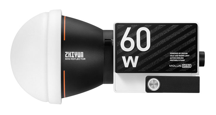 G60+ZHIYUN Mini Reflector (ZY Mount)+Diffuser
