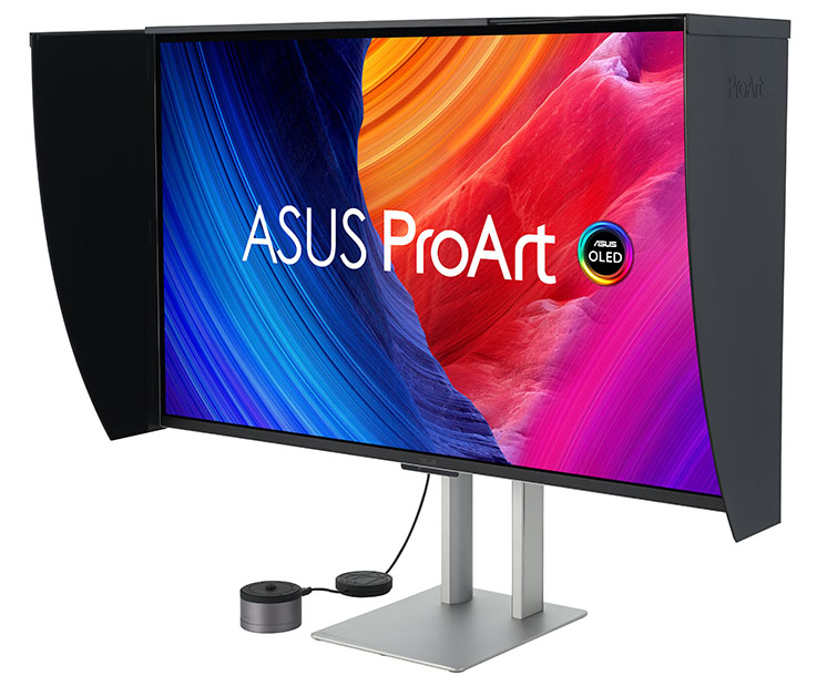 ASUS ProArt Display OLED PA32UCDMR-K Profesyonel Monitör ProArt Display OLED PA32UCDMR K front view to the left - ASUS ProArt Display OLED PA32UCDMR-K Profesyonel Monitör
